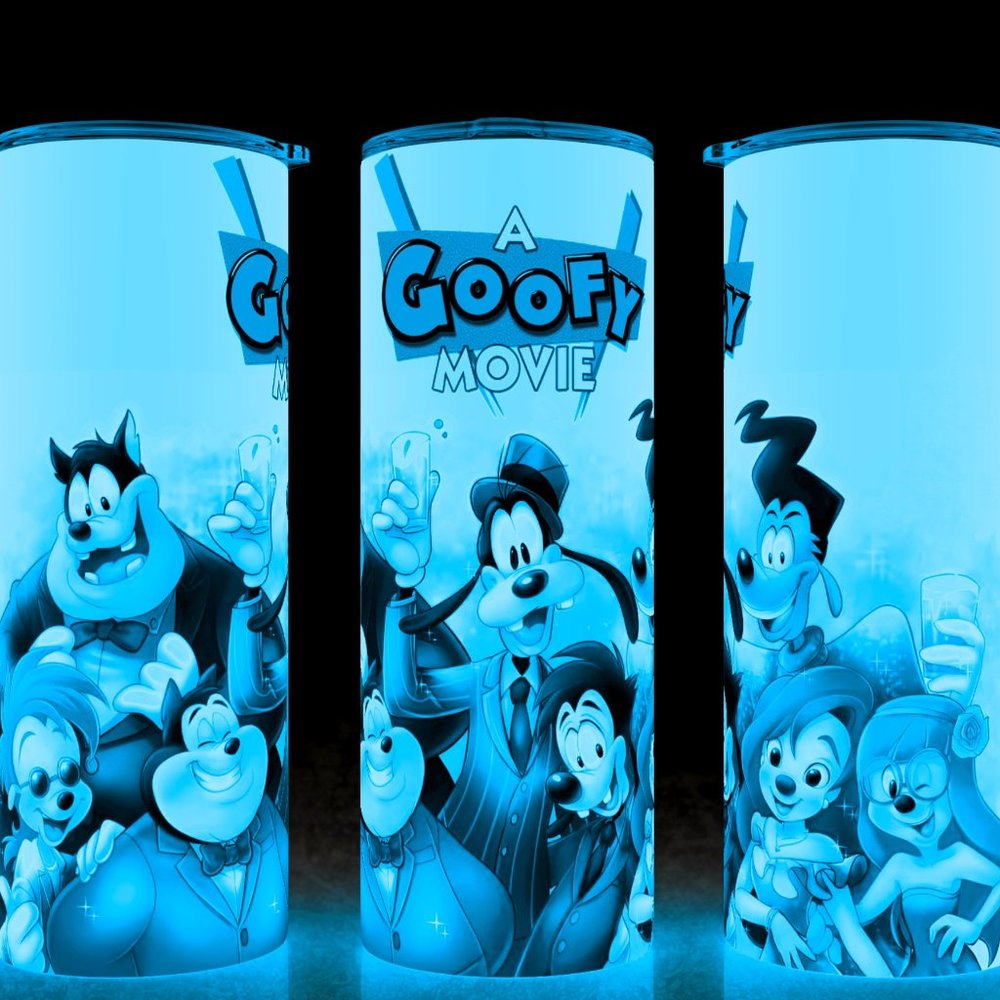Glow in the Dark Goofy Movie Roxanne and Max 90s Cartoon Cup Mug Tumbler